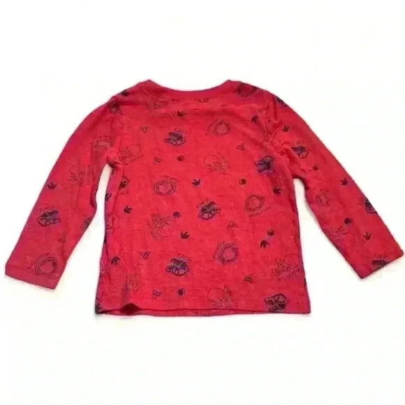 Old Navy Boys Long Sleeve Red Dinosaur Print Tee Size 2T - Picture 3 of 4
